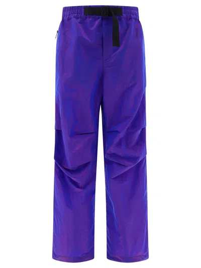 Burberry Shimmering Trousers In Purple