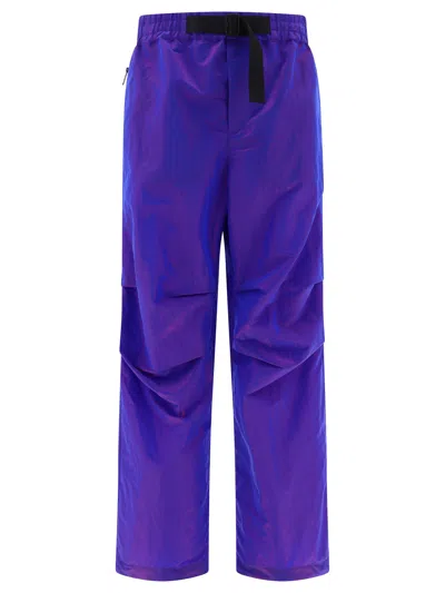 Burberry Men's Shimmering Trousers In Purple