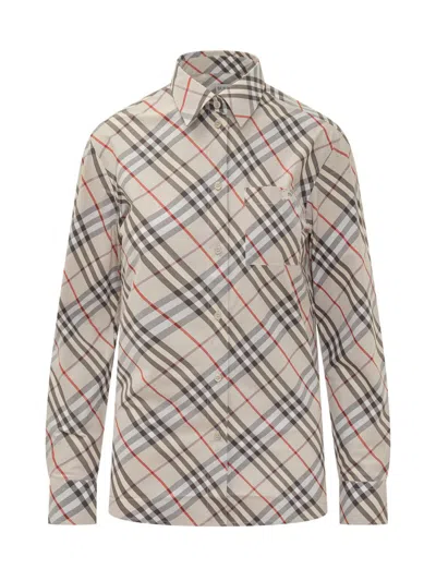 Burberry Shirt In Neutral
