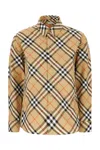 Burberry Check Cotton Shirt In Neutral