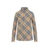 Burberry Check Pattern Wool Blend Shirt Women In Neutral