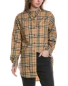 Burberry Ladies Vintage Check Stretch Cotton Button-down Collar Shirt In Beige