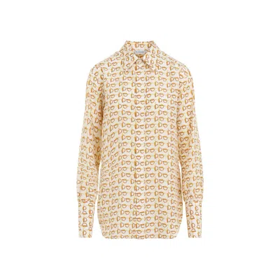 Burberry Silk Shirt In Beige
