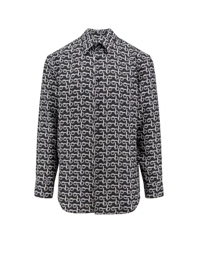 BURBERRY PRINTED SILK OVERSIZE SHIRT