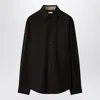 Burberry Long Sleeve Shirt Featuring Structured Collar In Brown