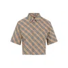 Burberry Vintage Check Cropped Shirt In Brown