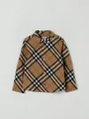 Burberry Childrens Check Cotton Shirt In Brown