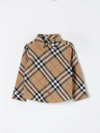 BURBERRY SHIRT BURBERRY KIDS COLOR BEIGE,412209022