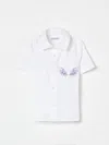 Burberry Embroidered Shirt In White