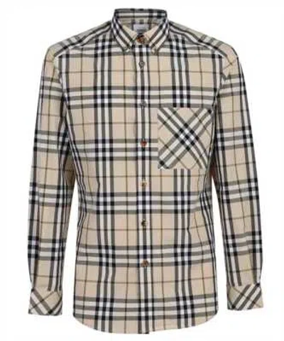 Pre-owned Burberry Shirt  Man Sz. L 8042838 Beige