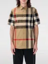 Burberry Men's Check Cotton Shirt In Beige