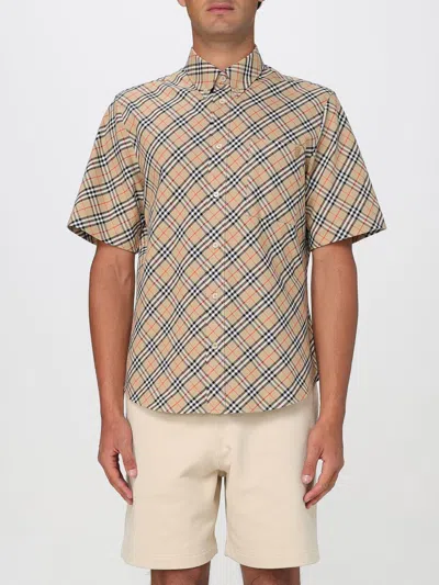 Burberry Slim-fit Button-down Collar Checked Cotton Oxford Shirt In Brown