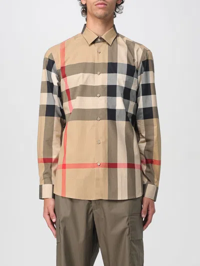 Burberry Summerton Long-sleeved Check Shirt In Brown