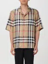 Burberry Silk Twill Bowling Shirt In Brown