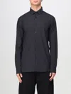 Burberry Sherfield Equestrian Knight Stretch Cotton Poplin Button-up Shirt In Black