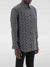 Burberry Long Sleeve Shirt With All-over Monogram Print In Schwarz