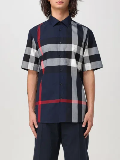 Burberry Summerton Check Cotton Shirt In Black