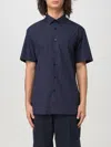 Burberry Stretch-cotton Ekd-embroidered Slim Shirt In Blau