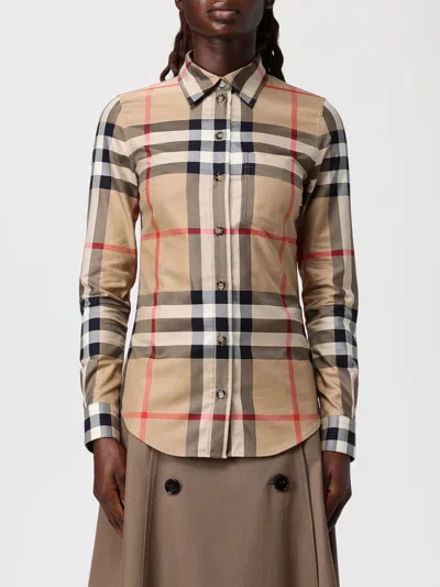 Burberry Shirt  Woman Color Beige In Brown