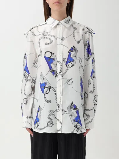 BURBERRY SHIRT BURBERRY WOMAN COLOR BLUE,f51370009