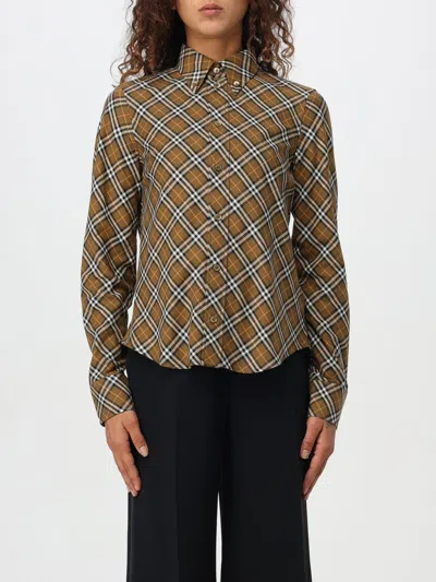 BURBERRY SHIRT BURBERRY WOMAN COLOR BROWN,G12731032