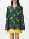 Burberry Dandelion-print Silk Pyjama Shirt In Green
