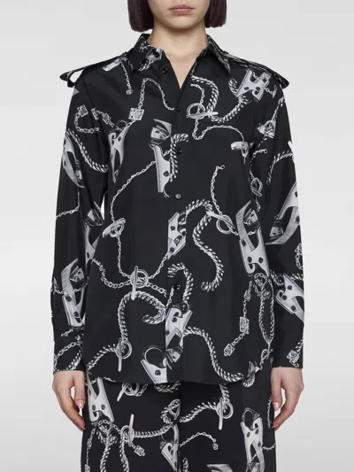 Burberry Knight Hardware Long Sleeved Shirt In Multi