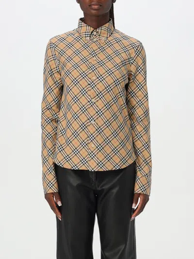 BURBERRY SHIRT BURBERRY WOMAN COLOR SAND,g12954054