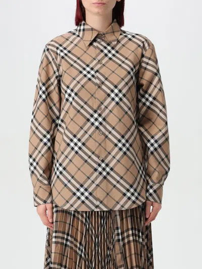 BURBERRY SHIRT BURBERRY WOMAN COLOR WALNUT,F93883600