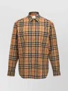 Burberry Classic Check Wool Flannel Shirt For Men