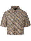 Burberry Checked Cropped Shirt