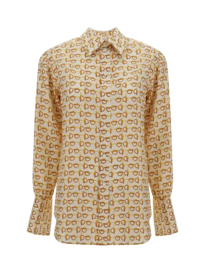 Burberry Shirt "b" In Yellow