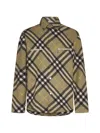 Burberry Check Wool Blend Overshirt In Brown