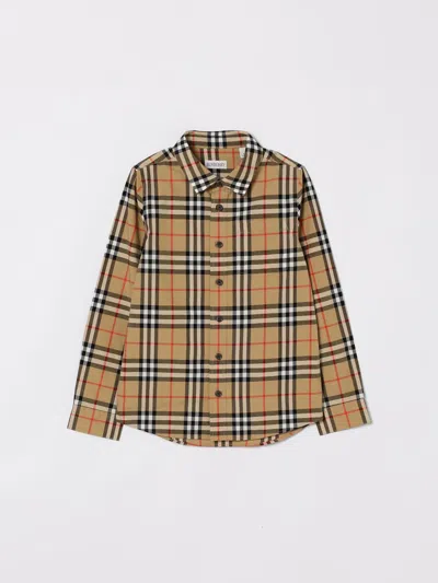 Burberry Shirt  Kids Color Beige In Brown