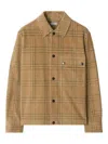 Burberry Plaid Corduroy Overshirt Chest Pocket In Gray