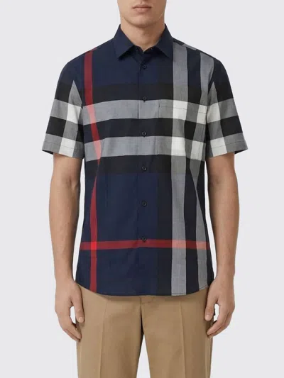 Burberry Shirt  Men Color Navy In Blue