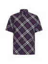 Burberry Check Cotton Shirt In Pansy Ip Check