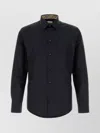 Burberry Shirt Stretch Poplin Chest Pocket In Black