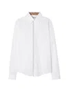 Burberry Check Pattern Shirt Button Down Collar In White