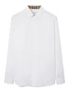 Burberry Long-sleeved Button-up Cotton Shirt In White