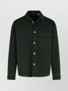 Burberry Button-up Cotton Jacket With Classic Collar