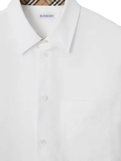 Burberry Shirt With Logo In White