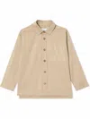 Burberry Shirt With Tone-on-tone Logo In Beige