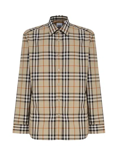 Burberry Shirt With Vintage Check Pattern In Beige