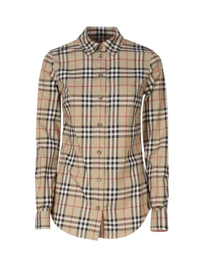 Burberry Shirt With Vintage Check Pattern In Beige