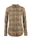 Burberry Shirt With Vintage Check Pattern In Brown