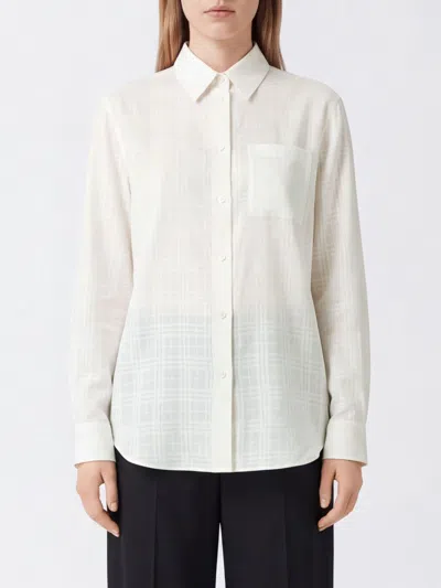 Burberry Shirt Woman Color White In Animal Print