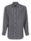 Burberry Long Sleeve Shirt With All-over Monogram Print