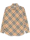 Burberry Beige Classic Collar Cotton Shirt With Appeal
