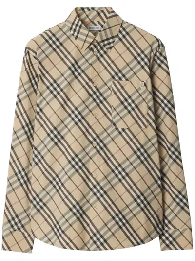 Burberry Shirts In Brown
